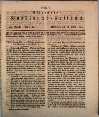 Allgemeine Handlungs-Zeitung Freitag 22. Juni 1821