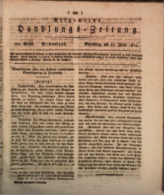 Allgemeine Handlungs-Zeitung Samstag 23. Juni 1821