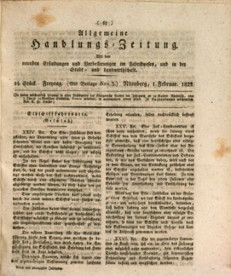 Allgemeine Handlungs-Zeitung Freitag 1. Februar 1822