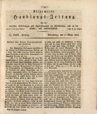 Allgemeine Handlungs-Zeitung Freitag 17. Mai 1822