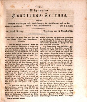 Allgemeine Handlungs-Zeitung Freitag 23. August 1822