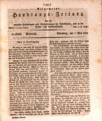 Allgemeine Handlungs-Zeitung Mittwoch 7. Mai 1823