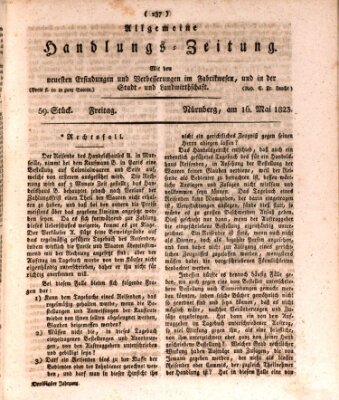 Allgemeine Handlungs-Zeitung Freitag 16. Mai 1823