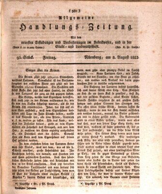 Allgemeine Handlungs-Zeitung Freitag 8. August 1823