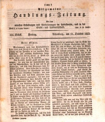 Allgemeine Handlungs-Zeitung Freitag 31. Oktober 1823