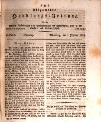 Allgemeine Handlungs-Zeitung Sonntag 1. Februar 1824