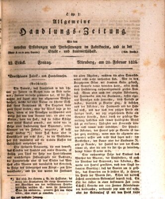 Allgemeine Handlungs-Zeitung Freitag 20. Februar 1824