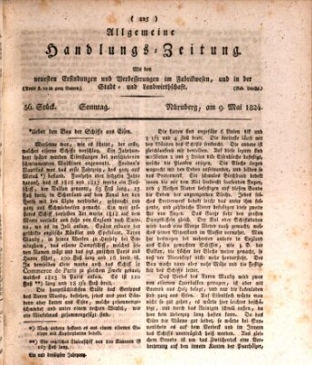 Allgemeine Handlungs-Zeitung Sonntag 9. Mai 1824