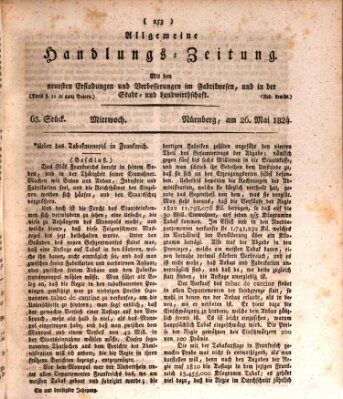 Allgemeine Handlungs-Zeitung Mittwoch 26. Mai 1824
