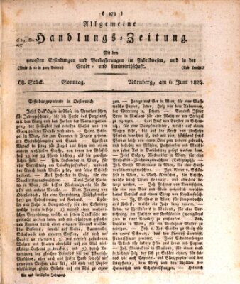 Allgemeine Handlungs-Zeitung Sonntag 6. Juni 1824