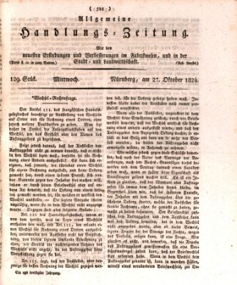 Allgemeine Handlungs-Zeitung Mittwoch 27. Oktober 1824