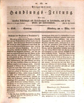 Allgemeine Handlungs-Zeitung Sonntag 27. März 1825
