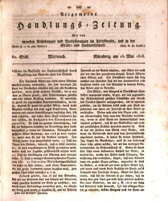 Allgemeine Handlungs-Zeitung Mittwoch 25. Mai 1825