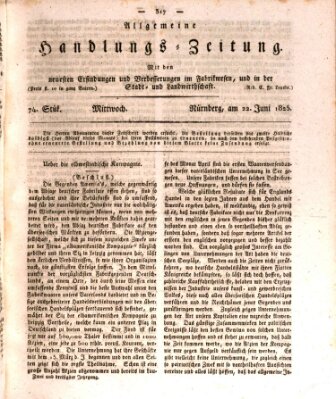 Allgemeine Handlungs-Zeitung Mittwoch 22. Juni 1825