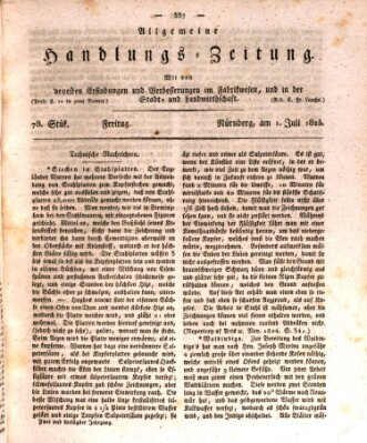 Allgemeine Handlungs-Zeitung Freitag 1. Juli 1825