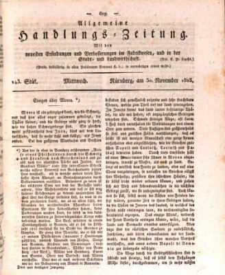 Allgemeine Handlungs-Zeitung Mittwoch 30. November 1825