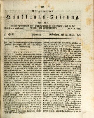 Allgemeine Handlungs-Zeitung Sonntag 12. März 1826