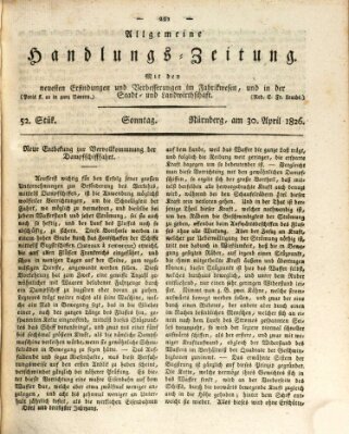 Allgemeine Handlungs-Zeitung Sonntag 30. April 1826