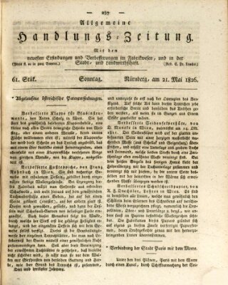 Allgemeine Handlungs-Zeitung Sonntag 21. Mai 1826