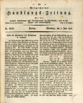 Allgemeine Handlungs-Zeitung Freitag 7. Juli 1826