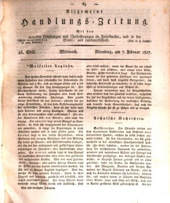 Allgemeine Handlungs-Zeitung Mittwoch 7. Februar 1827