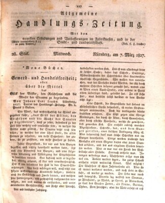 Allgemeine Handlungs-Zeitung Mittwoch 7. März 1827