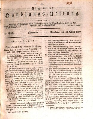 Allgemeine Handlungs-Zeitung Mittwoch 28. März 1827