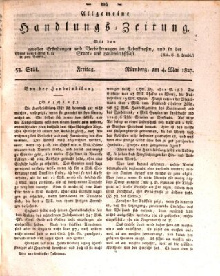 Allgemeine Handlungs-Zeitung Freitag 4. Mai 1827