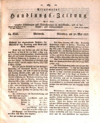 Allgemeine Handlungs-Zeitung Mittwoch 30. Mai 1827