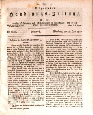 Allgemeine Handlungs-Zeitung Mittwoch 18. Juli 1827