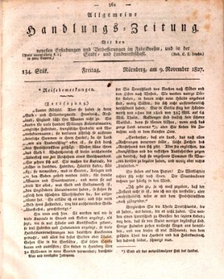 Allgemeine Handlungs-Zeitung Freitag 9. November 1827