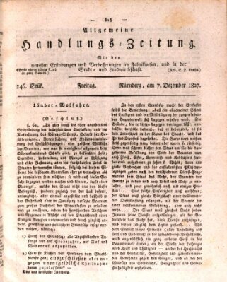 Allgemeine Handlungs-Zeitung Freitag 7. Dezember 1827