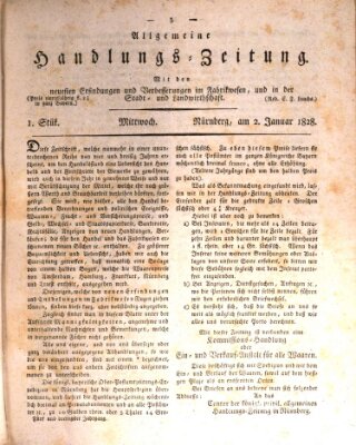 Allgemeine Handlungs-Zeitung Mittwoch 2. Januar 1828