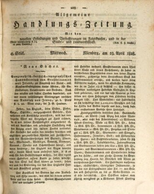 Allgemeine Handlungs-Zeitung Mittwoch 23. April 1828