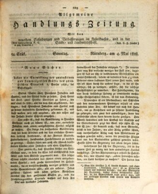 Allgemeine Handlungs-Zeitung Sonntag 4. Mai 1828