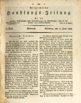 Allgemeine Handlungs-Zeitung Mittwoch 11. Juni 1828