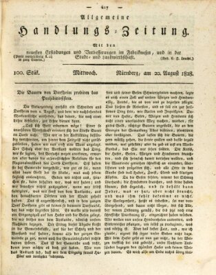 Allgemeine Handlungs-Zeitung Mittwoch 20. August 1828