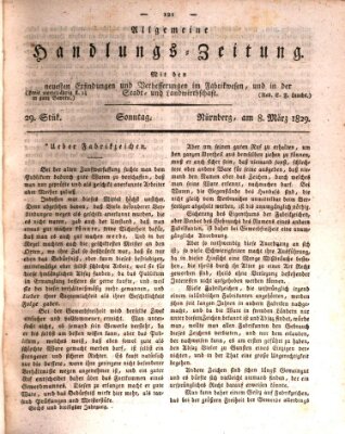 Allgemeine Handlungs-Zeitung Sonntag 8. März 1829