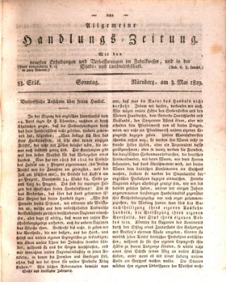 Allgemeine Handlungs-Zeitung Sonntag 3. Mai 1829