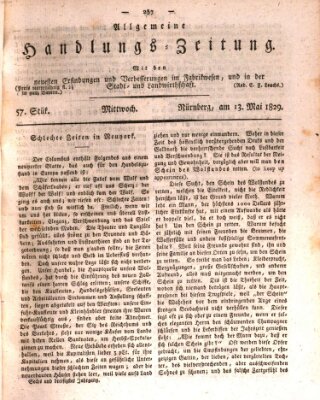 Allgemeine Handlungs-Zeitung Mittwoch 13. Mai 1829