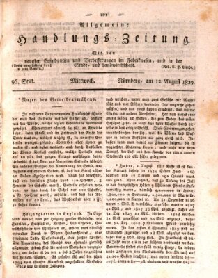 Allgemeine Handlungs-Zeitung Mittwoch 12. August 1829