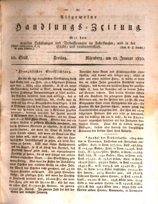 Allgemeine Handlungs-Zeitung Freitag 22. Januar 1830