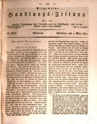 Allgemeine Handlungs-Zeitung Mittwoch 2. März 1831