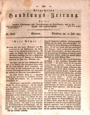 Allgemeine Handlungs-Zeitung Sonntag 17. Juli 1831