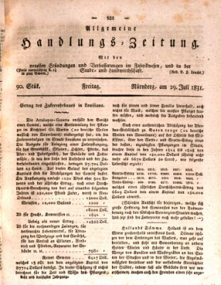 Allgemeine Handlungs-Zeitung Freitag 29. Juli 1831