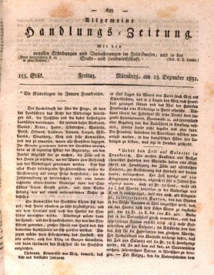 Allgemeine Handlungs-Zeitung Freitag 23. Dezember 1831