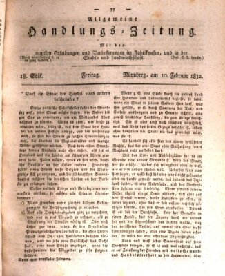 Allgemeine Handlungs-Zeitung Freitag 10. Februar 1832