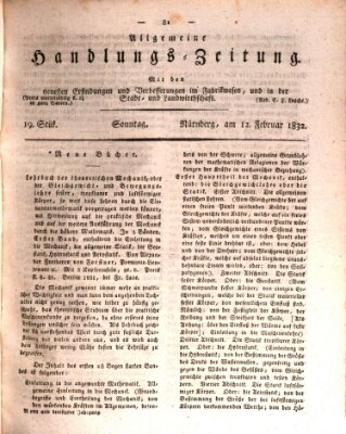 Allgemeine Handlungs-Zeitung Sonntag 12. Februar 1832