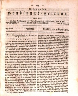 Allgemeine Handlungs-Zeitung Sonntag 5. August 1832
