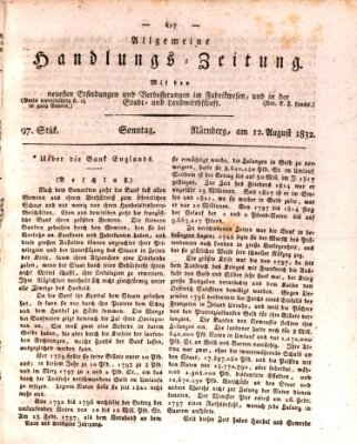 Allgemeine Handlungs-Zeitung Sonntag 12. August 1832